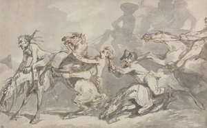 騎手同士の衝突 作： Thomas Rowlandson