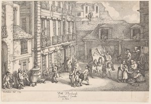 ホテル ダンブール、カルティエール サン. パリのジェルマン、1789., 1789. 作： Thomas Rowlandson