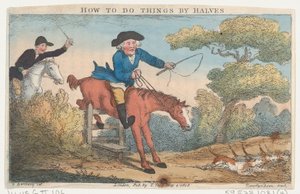 半分で物事を行う方法、1808 年 5 月 4 日、1808 年 5 月 4 日。 作： Thomas Rowlandson