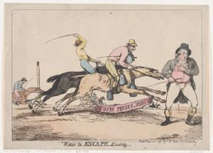 負けを逃れる方法、1791 年 11 月 22 日、1791 年 11 月 22 日。 作： Thomas Rowlandson