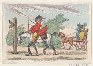 道に迷う方法、1803-1815.、1803-1815。 作： Thomas Rowlandson