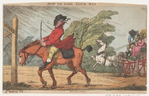 道に迷う方法、1808 年 6 月 11 日、1808 年 6 月 11 日。 作： Thomas Rowlandson