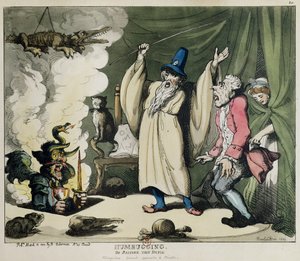 悪魔を抱きしめる、または上げる、1800（カラーリソ） 作： Thomas Rowlandson