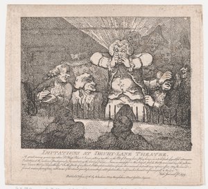 Drury-Lane Theatreでの模造 ボズウェルの絵のように美しい美女、パート・ザ・セコン...、1786年6月20日。 作： Thomas Rowlandson