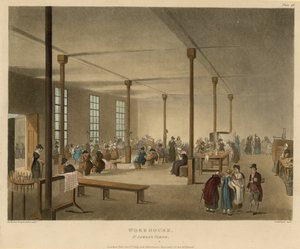 セントジェームズ教区のワークハウスのインテリア 作： Thomas Rowlandson