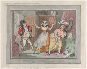 宿泊施設の中断または不都合、[1789 年 4 月 1 日]、1824 年 4 月 1 日に再発行。 作： Thomas Rowlandson
