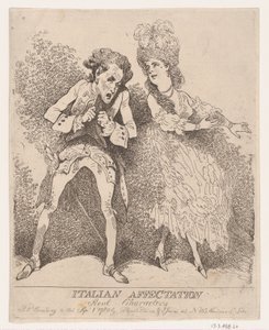 イタリアの愛情、実在の人物、1780 年 9 月 1 日、1780 年 9 月 1 日。 作： Thomas Rowlandson