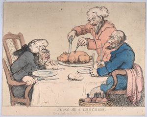 昼食会でのユダヤ人, 1794., 1794. 作： Thomas Rowlandson