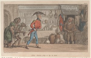 ジョニー・ニューカムは、ジョニー・ニューカムの軍事冒険、1815.、1815. 作： Thomas Rowlandson