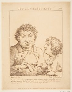1800 年 1 月 21 日、Le Brun Travested、または情熱の似顔絵。 作： Thomas Rowlandson