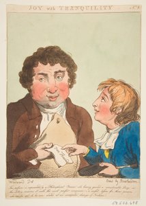 1800年1月21日、静寂の喜びルブラントラヴェスト、または情熱の似顔絵。 作： Thomas Rowlandson