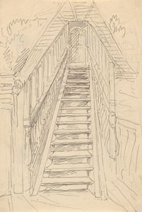 キング・ウィリアム・ビルディング、大ホールへと続く階段 作： Thomas Rowlandson