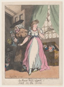 La Fille Mal Gardé、またはジャック・イン・ザ・ボックス、1802 年 6 月 25 日、1802 年 6 月 25 日。 作： Thomas Rowlandson
