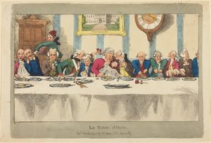 「ラ・ターブル・ドート」 作： Thomas Rowlandson