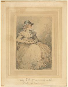 レディ・エリオット、通称ドリー・ザ・トール 作： Thomas Rowlandson