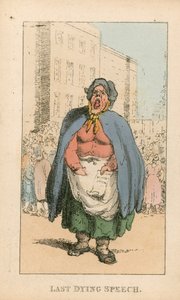 最期のスピーチ（カラー彫刻） 作： Thomas Rowlandson
