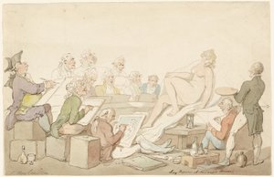 サマセット ハウスのレイフィギュア 作： Thomas Rowlandson