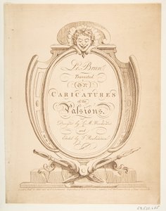 Le Brun Travested、または情熱の似顔絵、1800 年 1 月から 2 月。 作： Thomas Rowlandson