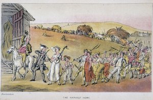 Le docteur avec des peasants à la fête de la harvest - in "Doctor Syntax