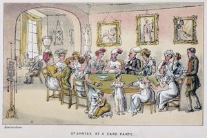 Le docteur à une partie de cartes - ウィリアム・コム著『シンタックス博士の3つのツアー：絵のような慰めと妻を求めて』所収。ローランドソン 作： Thomas Rowlandson