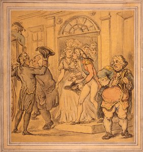 パーティーの後、18世紀後半から19世紀初頭に出発 作： Thomas Rowlandson
