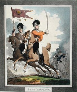 1798年に出版された「Hungarian and Highland Broadsword」より、左のプロテクト（アクアチント）