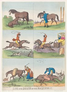 競走馬の生と死、1811 年 9 月 25 日、1811 年 9 月 25 日。 作： Thomas Rowlandson