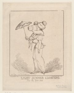 Light Summer Clothing [sic]、1801 年 9 月 10 日、1801 年 9 月 10 日。 作： Thomas Rowlandson