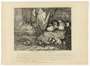 エム・クイーンズでの宿泊（ボズウェルの『ヘブリディーズ紀行』より 作： Thomas Rowlandson