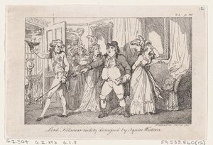 ロード・テラマーは、1792年、「トム・ジョーンズ、ファウンドリーの歴史」より、スクワイア・ウエスタンによって無礼に解雇された.