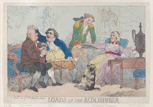 寝室の領主、1784 年 4 月 14 日、1784 年 4 月 14 日。 作： Thomas Rowlandson