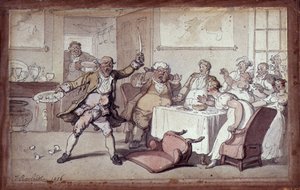 ディナーテーブルの狂気 作： Thomas Rowlandson