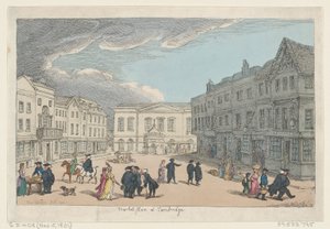 ケンブリッジのマーケット プレイス、1801 年 11 月 15 日、1801 年 11 月 15 日。 作： Thomas Rowlandson