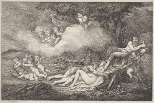 火星と眠る金星とプッティ、1799., 1799.