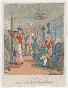 予備軍の代替品の測定, 1815., 1815. 作： Thomas Rowlandson