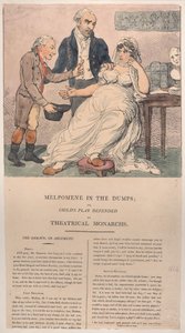 ゴミ捨て場のメルポメネ、または演劇君主によって擁護された子供の遊び、1804., 1804. 作： Thomas Rowlandson