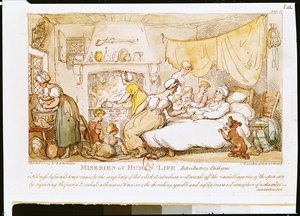 不幸な人間の生活：対話の導入、R。アッカーマン発行、1807年 作： Thomas Rowlandson