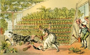 チューリップ・ホールの不幸」。 作： Thomas Rowlandson