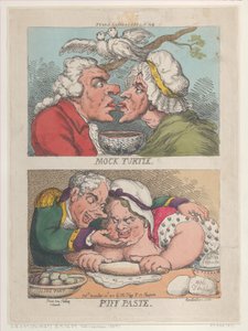 モックタートル、パフペースト、1810 年 11 月 20 日、1810 年 11 月 20 日。 作： Thomas Rowlandson