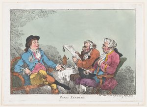 Money Lenders、1784 年 11 月 8 日、1784 年 11 月 8 日。 作： Thomas Rowlandson