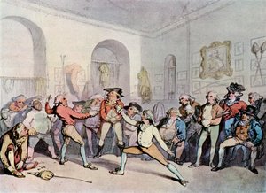 Hアンジェロスフェンシングアカデミー、1791年、1929年 作： Thomas Rowlandson