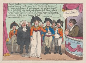 クラーク夫人の聴衆への別れ。 テールピース、1809 年 4 月 1 日、1809 年 4 月 1 日。 作： Thomas Rowlandson