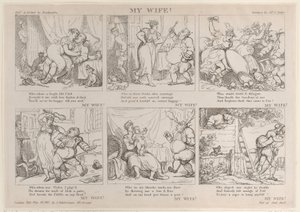 私の妻!、1815 年 11 月 16 日、1815 年 11 月 16 日。 作： Thomas Rowlandson