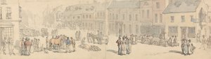 ニューポート・ハイ・ストリート、ワイト島 作： Thomas Rowlandson