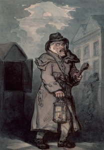夜警、18世紀後半 作： Thomas Rowlandson