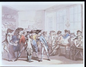 No.1732フレンチコーヒーハウス（ペンとインク、トイレ） 作： Thomas Rowlandson