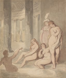 ローマ浴場のニンフたち 作： Thomas Rowlandson
