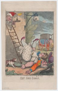 オフ・シー・ゴーズ、1808 年 12 月 24 日、1808 年 12 月 24 日。 作： Thomas Rowlandson