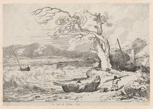 サセックスの海岸で、1784-85., 1784-85. 作： Thomas Rowlandson