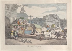 パリ・ディリジェンス、カリフォルニア州。 1810年頃。 1810年。 作： Thomas Rowlandson